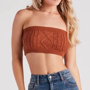 Windsor Cable Knit Tube Top
